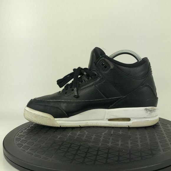 Nike Air Jordan 3 Retro 'Cyber Monday' Black Leather 398614-020 Women's Size 6.5 - Picture 8 of 12